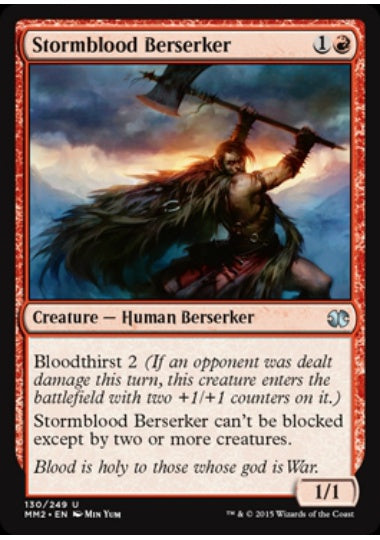 (英)【Foil】嵐血の狂戦士 / Stormblood Berserker【MM2】 No.130