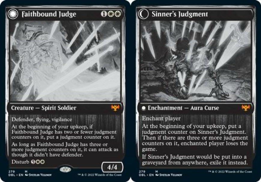 (英)【Foil】信仰縛りの審判官 / Faithbound Judge - 兇徒の審判 / Sinner's Judgment【DBL】 No.279
