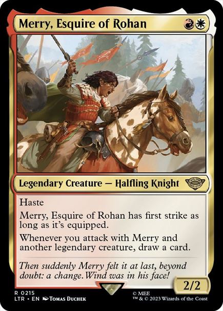 (英)【Foil】ローハン王家の小姓、メリー / Merry, Esquire of Rohan【LTR】 No.215