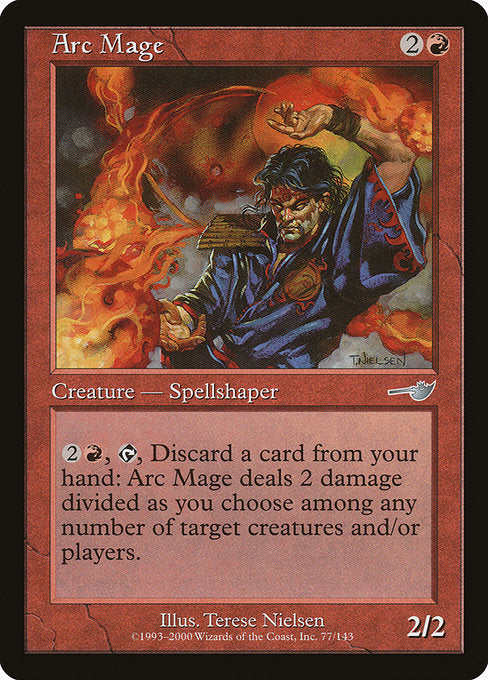 (英)【Foil】弧炎の魔道士 / Arc Mage【NEM】 No.077