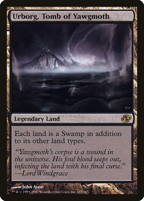(英)【Foil】ヨーグモスの墳墓、アーボーグ / Urborg, Tomb of Yawgmoth【PLC】 No.165