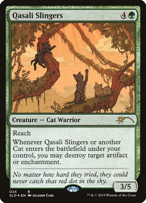 (英)【Foil】クァーサルの礫投げ/ Qasali Slingers【SLD】 OMG KITTIES! No.024