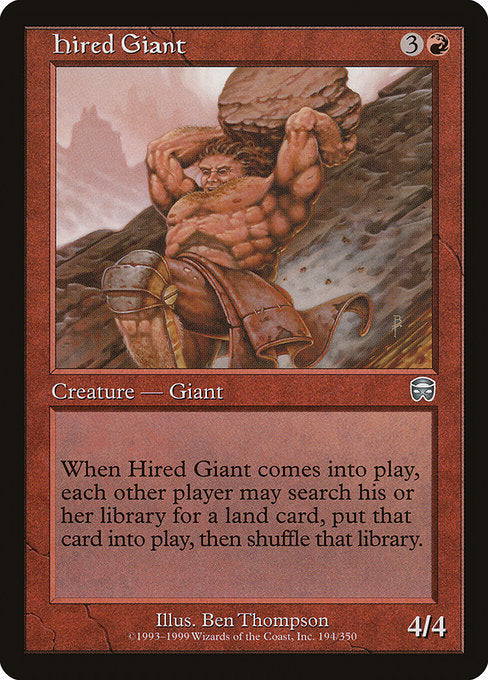 (英)【Foil】雇われ巨人 / Hired Giant【MMQ】 No.194