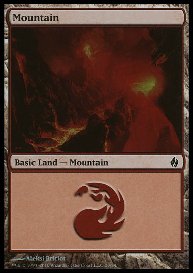(英)【Foil】山 / Mountain【FAL】 No.033