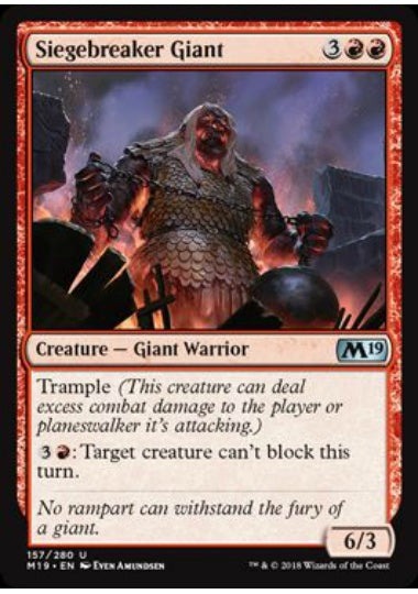 (英)【Foil】包囲破りの巨人 / Siegebreaker Giant【M19】 No.157
