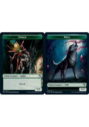 (英)蜘蛛トークン / Spider Token No.011 - 狼トークン / Wolf Token【MIC-TOKEN】 No.013