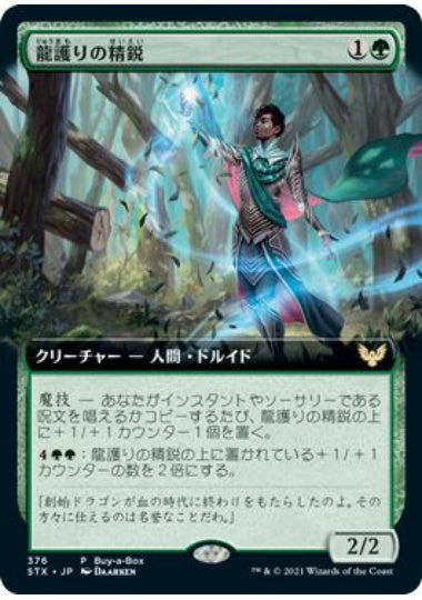 (日)【Foil】龍護りの精鋭 / Dragonsguard Elite【STX】BOX購入プロモ No.376