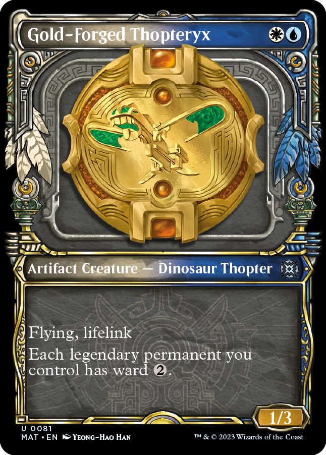 (英)黄金造りの飛竜機械 / Gold-Forged Thopteryx ★ショーケース枠★(次元ブースター・ファン) 【MAT】 No.081