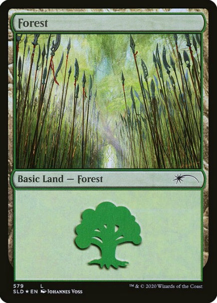 (英)【Foil】森 / Forest【SLD】 No.579
