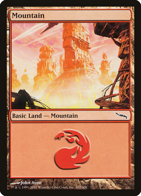 (英)【Foil】山 / Mountain【MRD】 No.302