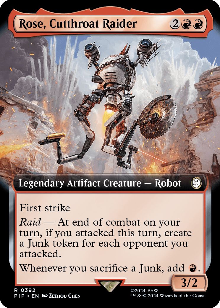 (英)【Foil】カットスローツのレイダー、ローズ / Rose, Cutthroat Raider ★拡張枠★ 【PIP】 No.0392