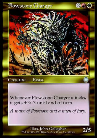 (英)【Foil】流動石の突撃獣 / Flowstone Charger【APC】 No.099