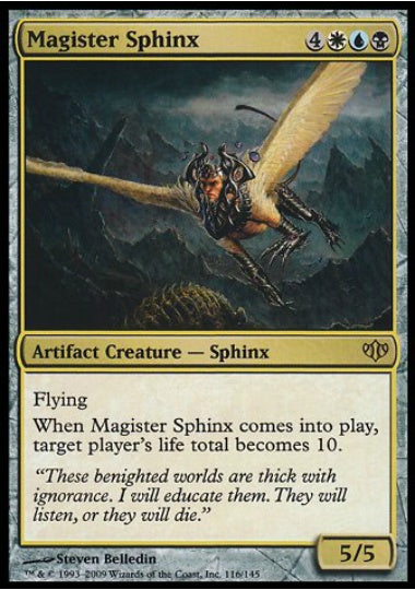 (英)【Foil】厳然たるスフィンクス / Magister Sphinx【CON】 No.116