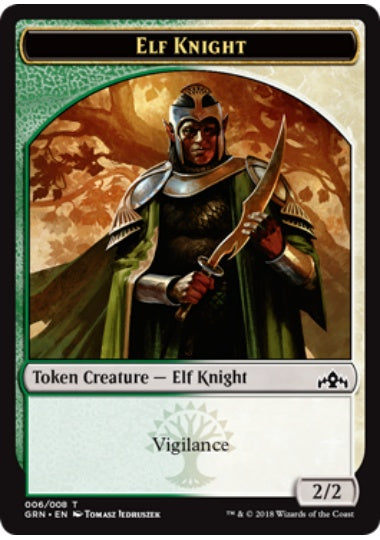 (英)エルフ・騎士トークン / Elf Knight Token【GRN-TOKEN】 No.006