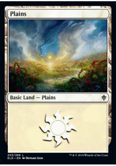 (英)【Foil】平地 / Plains【ELD】 No.253