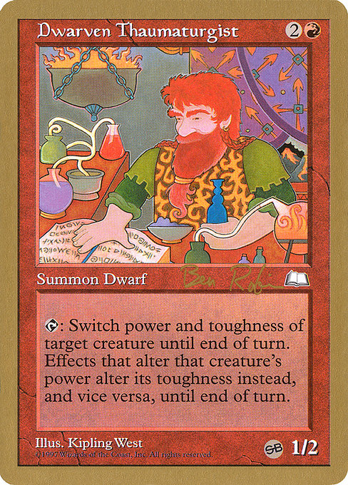 (英)ドワーフの秘術師 / Dwarven Thaumaturgist【WC98】 World Championship Decks 1998 Ben Rubin サイドボード 金枠 No.044