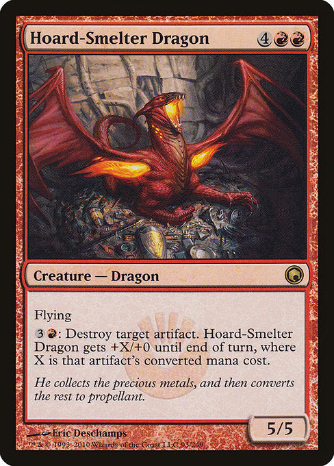 (英)【Foil】蔵製錬のドラゴン / Hoard-Smelter Dragon【SOM】 No.093