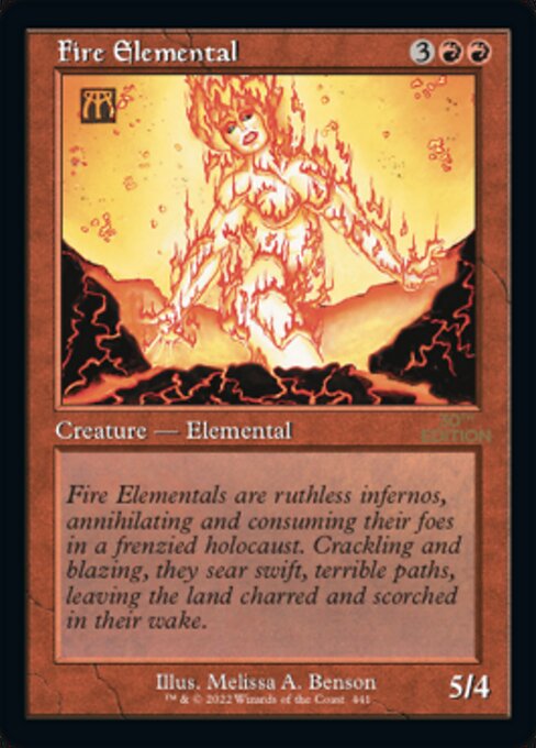 (英)炎の精霊 / Fire Elemental【30A】 旧枠加工カード No.441 ※トーナメントで使用することはできません。
