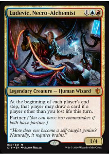 (英)【Foil】屍錬金術師、ルーデヴィック / Ludevic, Necro-Alchemist【C16】 No.037