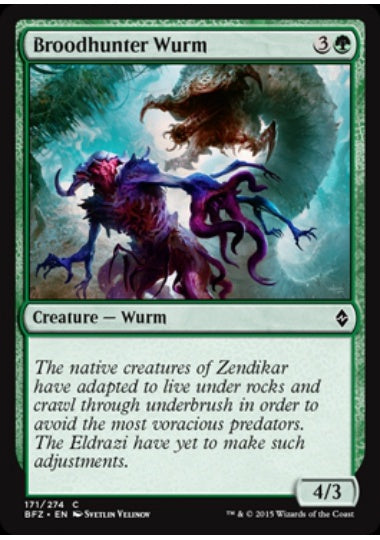 (英)血統絶やしのワーム / Broodhunter Wurm【BFZ】 No.171