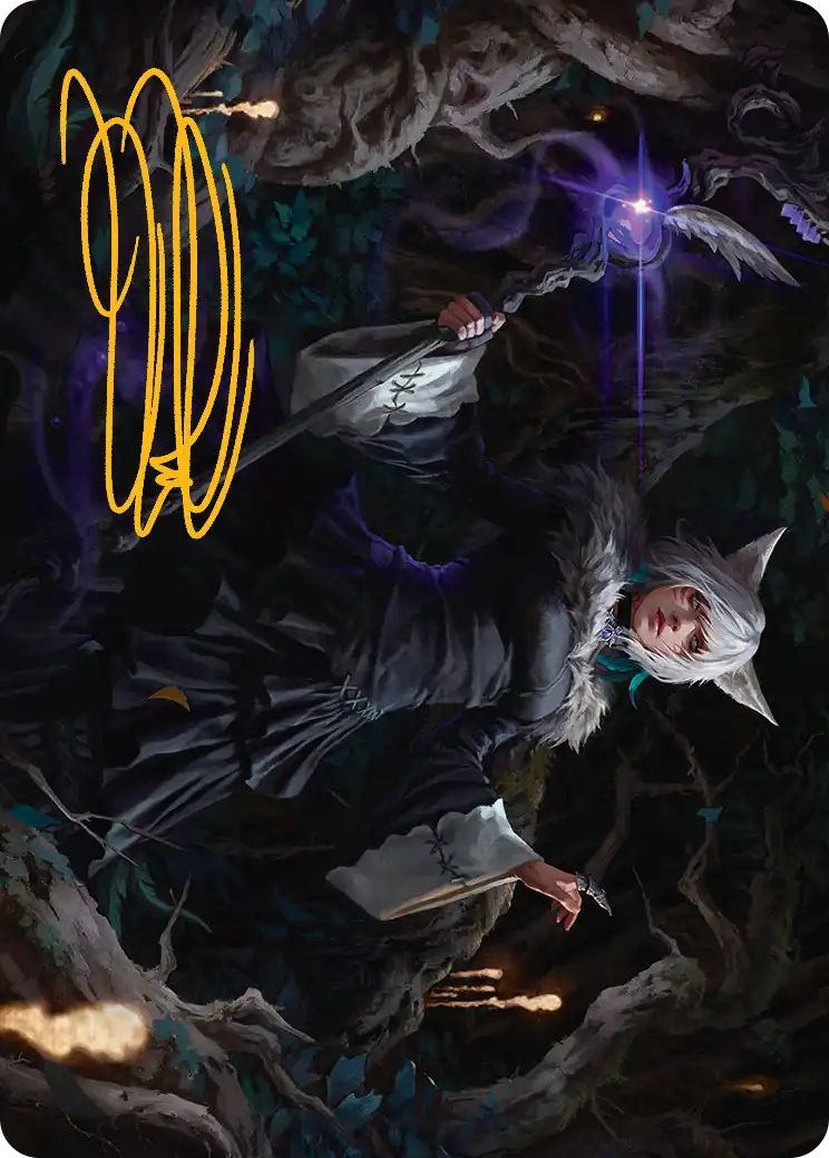 (英)魔女、ヤ・シュトラ・ルル / Y'shtola, Night's Blessed【FIN】 アート・カード 【箔押し】 No.021 ※トーナメントで使用することはできません。