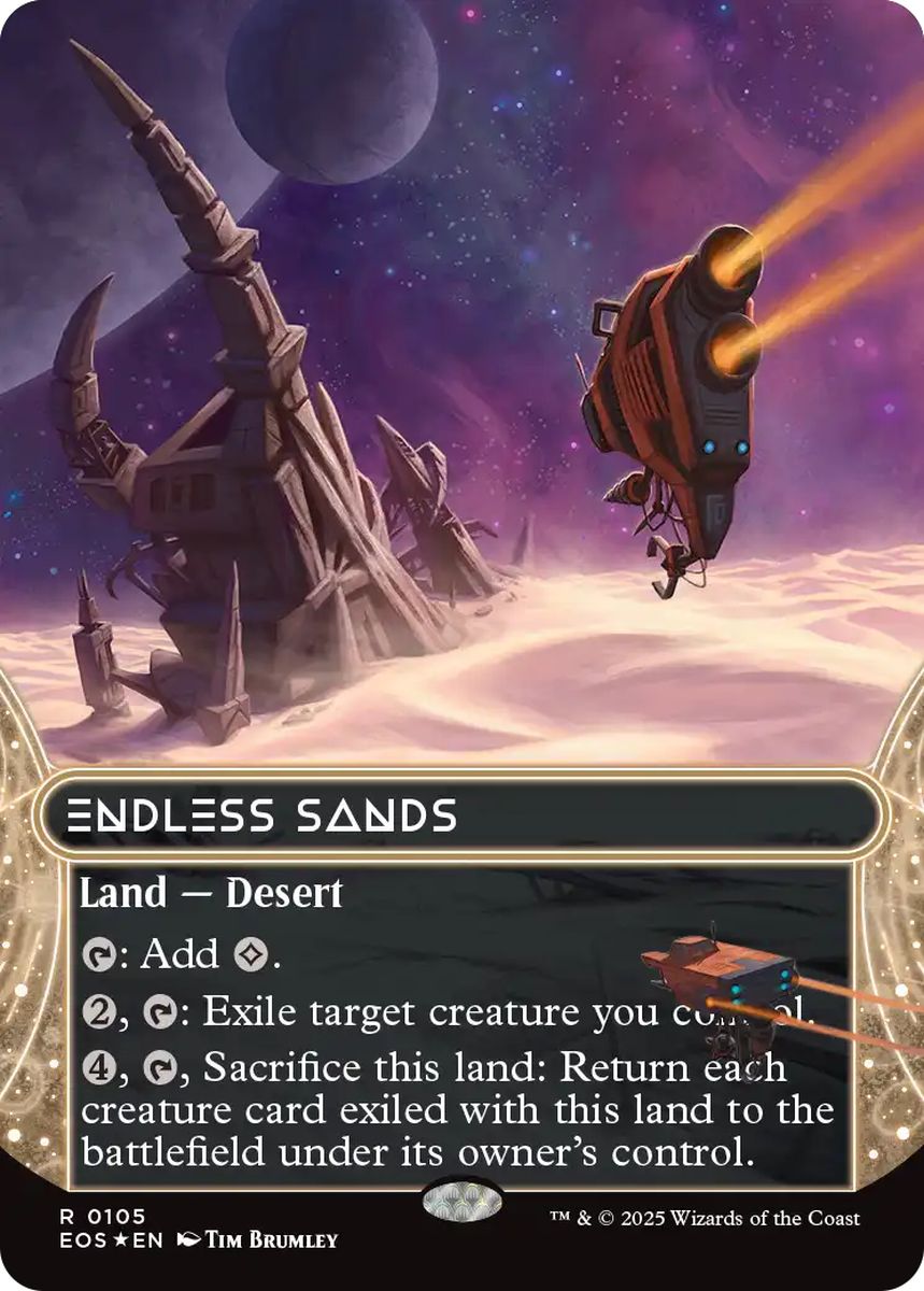 (英)【ギャラクシーFoil】終わりなき砂漠 / Endless Sands ★ボーダーレス★(「星景」) 【EOS】 No.105