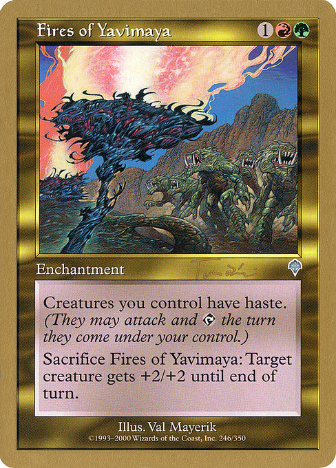 (英)ヤヴィマヤの火 / Fires of Yavimaya【WC01】 World Championship Decks 2001 Jan Tomcani 金枠 No.067