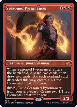 (英)【エッチングFoil】歴戦の紅蓮術士 / Seasoned Pyromancer【2X2】 No.454