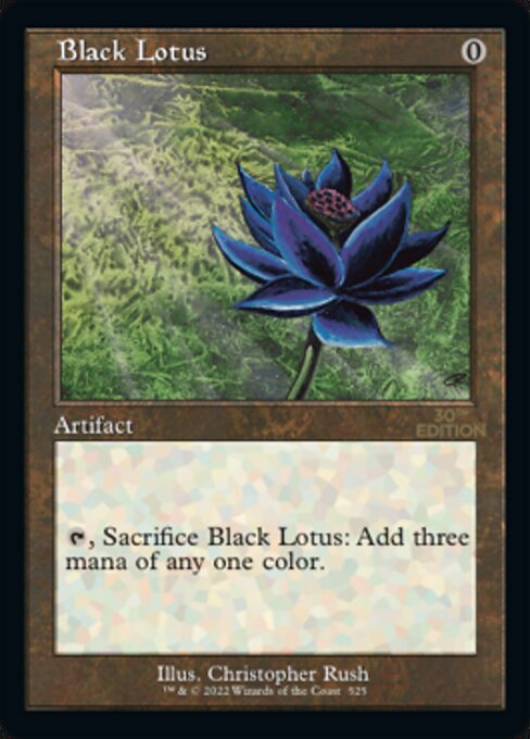 (英)Black Lotus【30A】 旧枠加工カード No.525 ※トーナメントで使用することはできません。