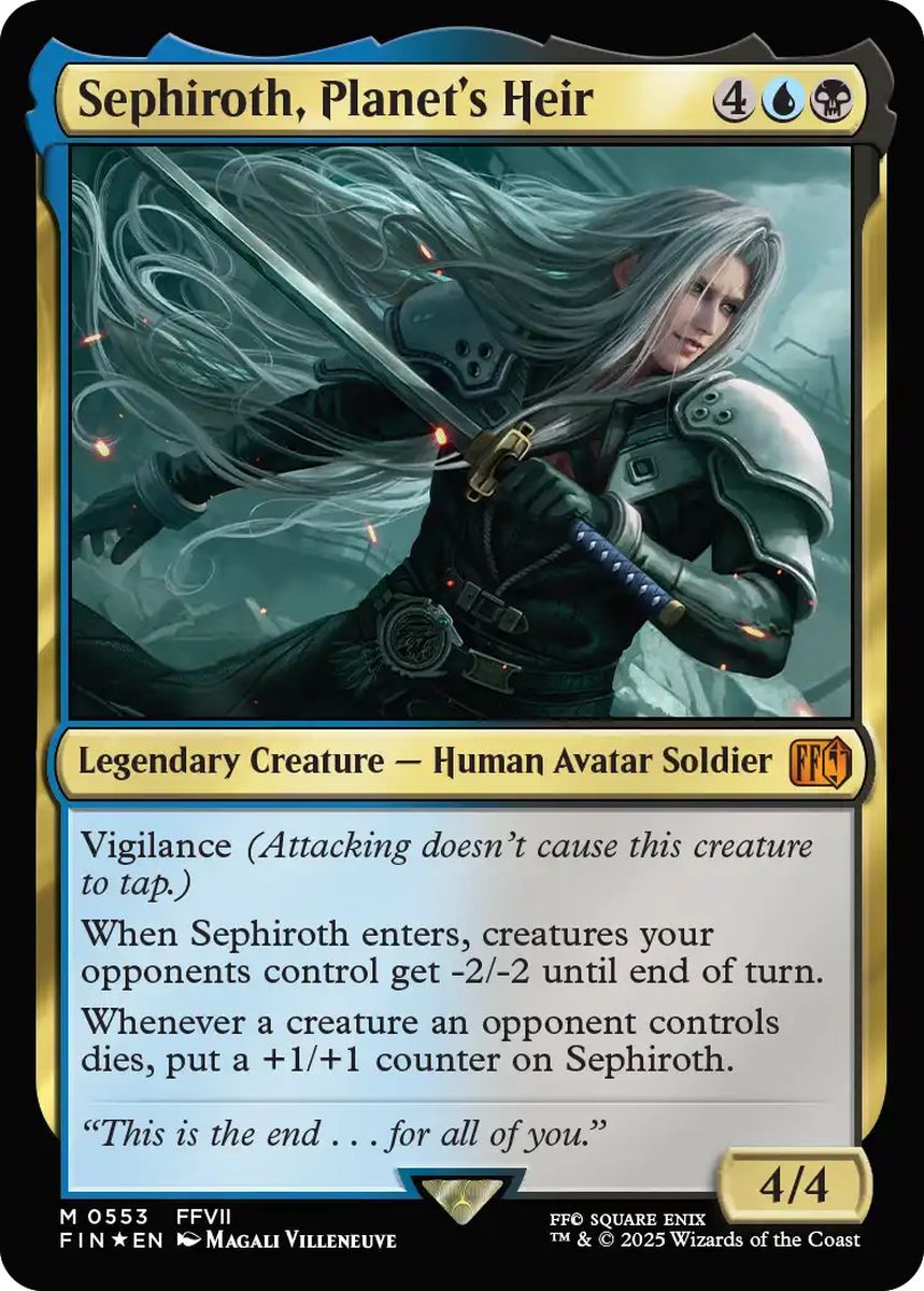 (英)【Foil】星の継承者、セフィロス / Sephiroth, Planet's Heir【FIN】 No.553