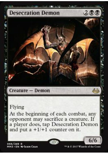 (英)【Foil】冒涜の悪魔 / Desecration Demon【MM3】 No.066