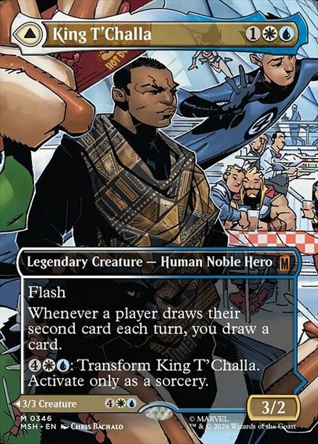 (英)ティ・チャラ王 - 揺るがぬ希望、ブラックパンサー / King T'Challa - Black Panther, Hope Enduring ★ボーダーレス★(「シーン・カード」) 【MSH】 No.346