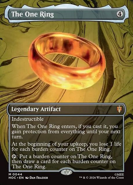 (英)【Foil】一つの指輪 / The One Ring ★ボーダーレス★(「クラシック・アーティスト・カード」) 【HOC】 No.044