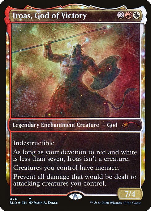 (英)【Foil】勝利の神、イロアス / Iroas, God of Victory【SLD】Theros Stargazing: Vol.I(Heliod) No.070