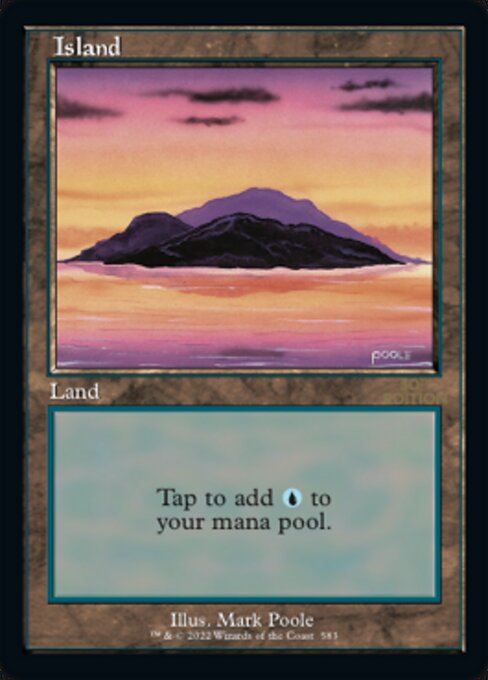 (英)島 / Island【30A】 (Yellow) 旧枠加工カード No.583 ※トーナメントで使用することはできません。