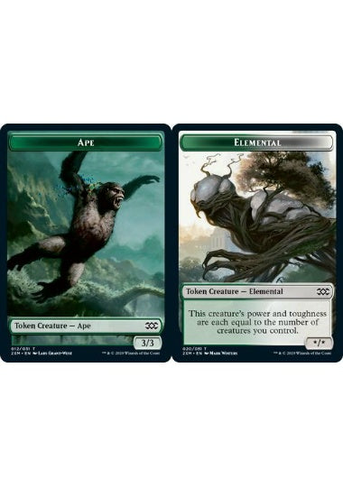 (英)【Foil】類人猿トークン / Ape TokenNo.012 - エレメンタルトークン / Elemental Token【2XM-TOKEN】 No.020