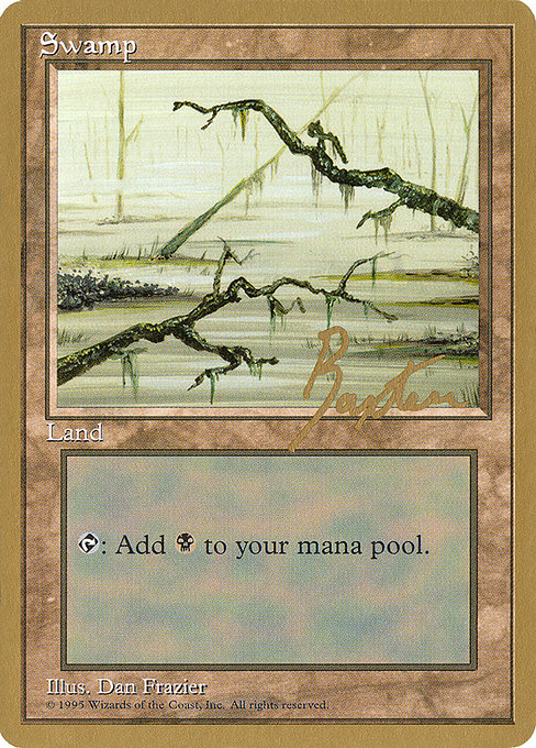 (英)沼 / Swamp【PTC】 (Two Branches) ProTour NewYork Decks 1996 George Baxter 金枠 No.294
