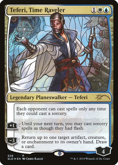 (英)【Foil】時を解す者、テフェリー / Teferi, Time Raveler【SLD】Stained-Glass Planeswalkers No.526