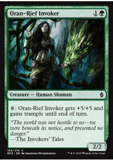 (英)【Foil】オラン＝リーフの発動者 / Oran-Rief Invoker【BFZ】 No.182