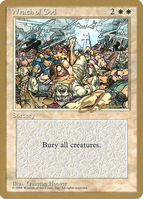 (英)神の怒り / Wrath of God【PTC】 ProTour NewYork Decks 1996 Eric Tam 金枠 No.066
