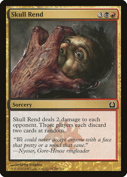 (英)【Foil】頭蓋裂き / Skull Rend【RTR】 No.195