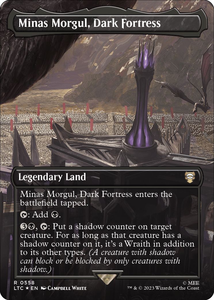 (英)【Surge-Foil】Minas Morgul, Dark Fortress ★ボーダーレス★(シーン・カード) 【LTC】 No.558