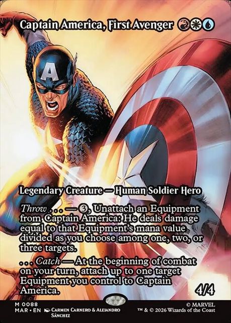 (英)ファースト・アベンジャー、キャプテン・アメリカ / Captain America, First Avenger ★ボーダーレス★(「マーベル・マテリアル」カード) 【MAR】 No.088