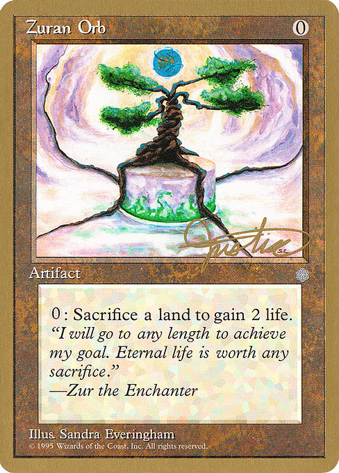 (英)ズアーの宝珠 / Zuran Orb【PTC】 ProTour NewYork Decks 1996 Mark Justice 金枠 No.225