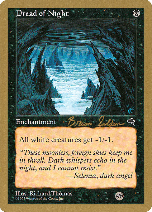 (英)夜の戦慄 / Dread of Night【WC98】 World Championship Decks 1998 Brian Selden サイドボード 金枠 No.036