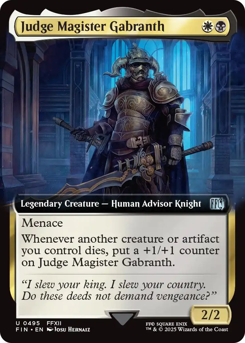 (英)【Foil】ジャッジマスター、ガブラス / Judge Magister Gabranth ★拡張枠★ 【FIN】 No.495