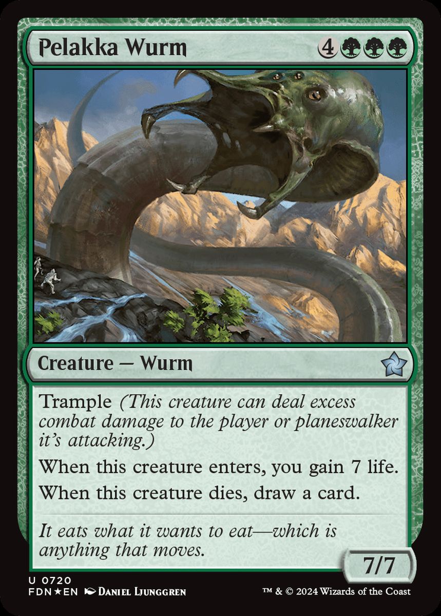 (英)【Foil】ペラッカのワーム / Pelakka Wurm【FDN】Starter Collection収録 No.720