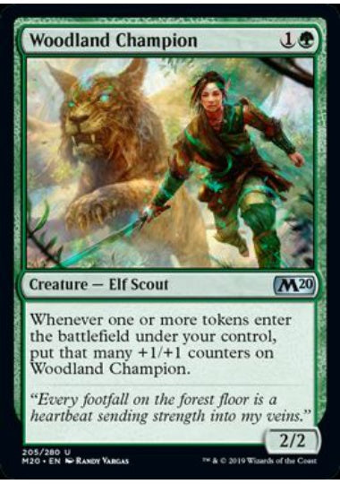 (英)【Foil】森林の勇者 / Woodland Champion【M20】 No.205