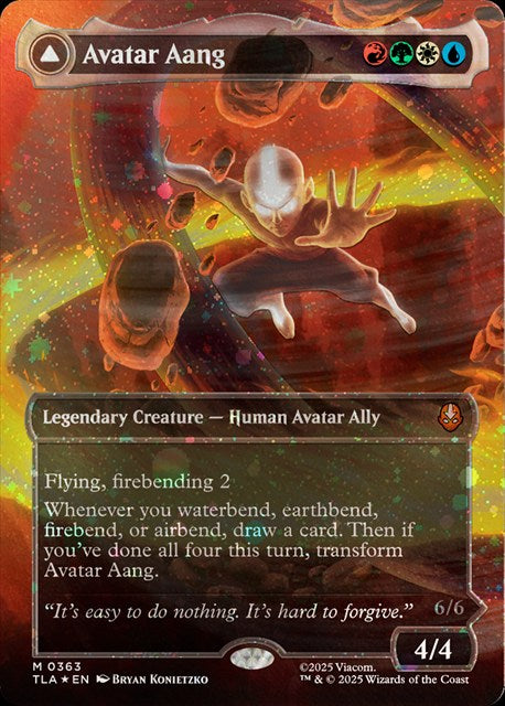 (英)【Raised-Foil】アバター・アン - 根源の達人、アン / Avatar Aang - Aang, Master of Elements ★ボーダーレス★ 【TLA】 No.363