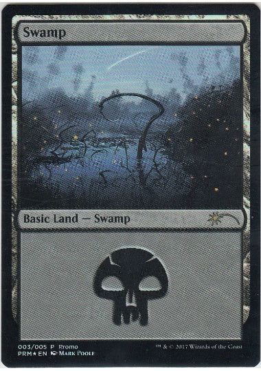 (英)【Foil】沼 / Swamp【PRM】Mark Poole Gift Packプロモ No.168